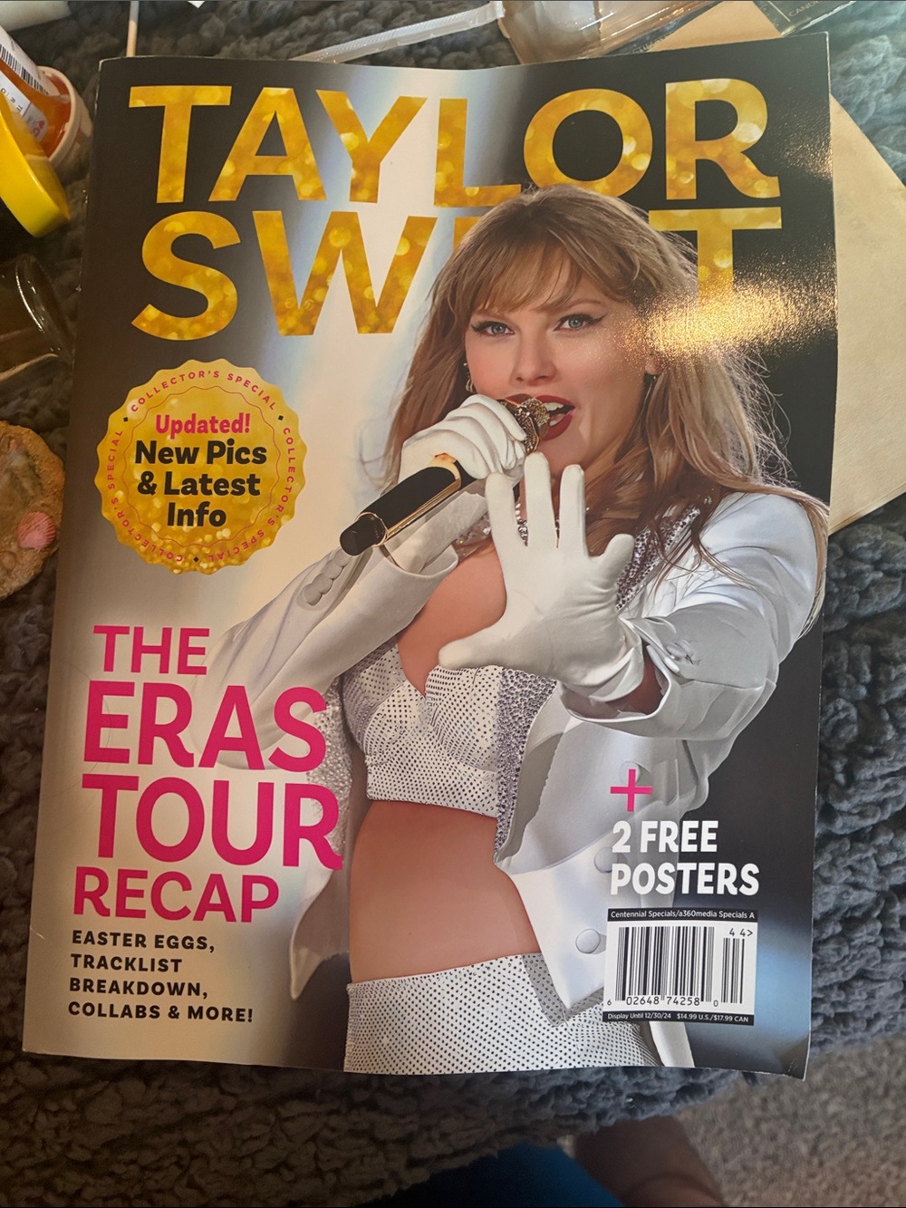 Taylor Swift Eras Tour Recap Magazine - Gold & Pink Cover